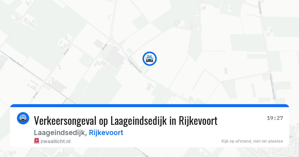 Verkeersongeval op Laageindsedijk in Rijkevoort — 19 mei 2026