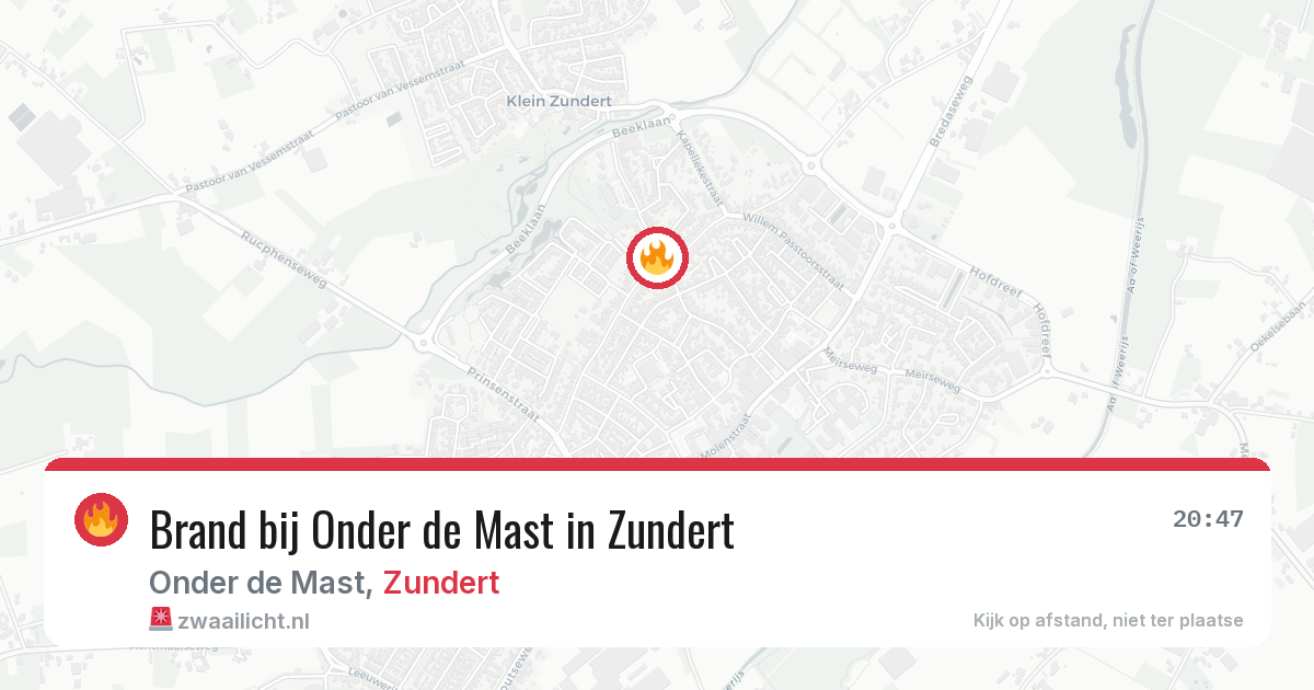 Brand bij Onder de Mast in Zundert — 30 mei 2026
