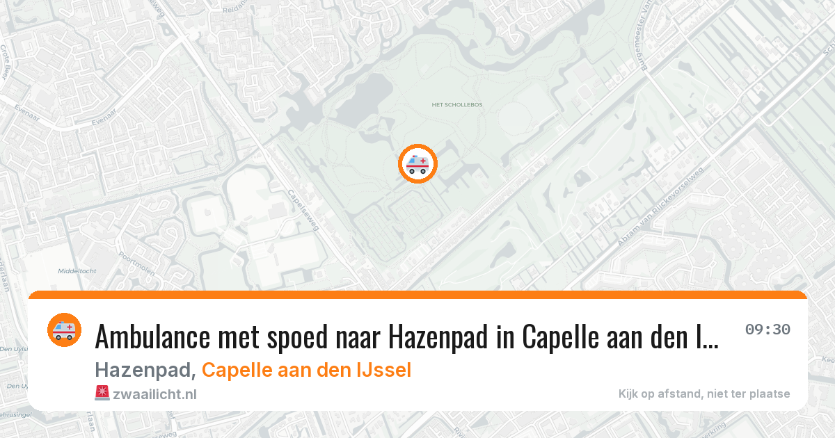 Ambulance met spoed naar Hazenpad in Capelle aan den IJssel — 2 aug 2026