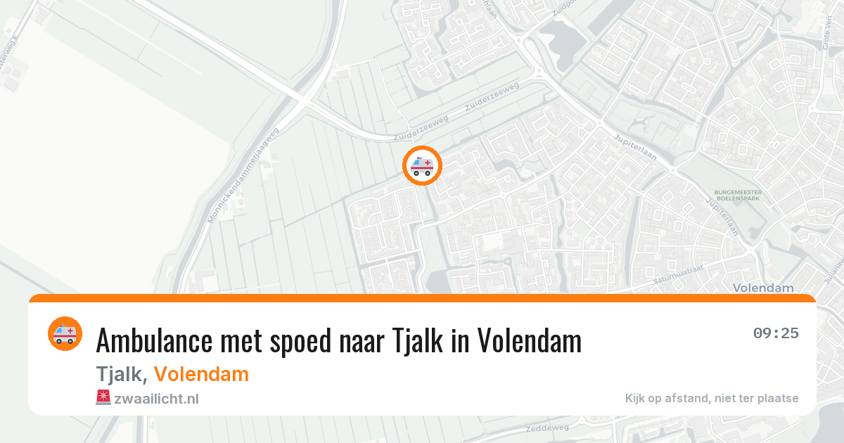 Ambulance met spoed naar Tjalk in Volendam — 25 jan 2026