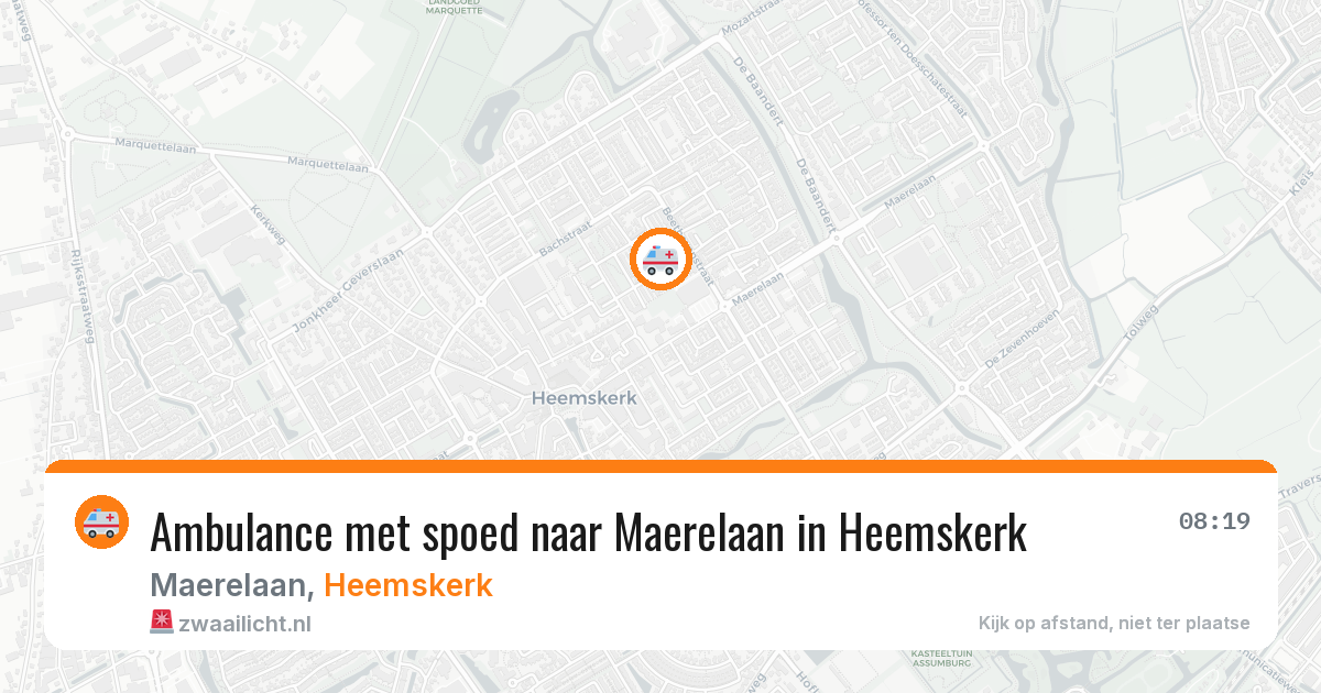 Ambulance met spoed naar Maerelaan in Heemskerk — 25 mei 2026