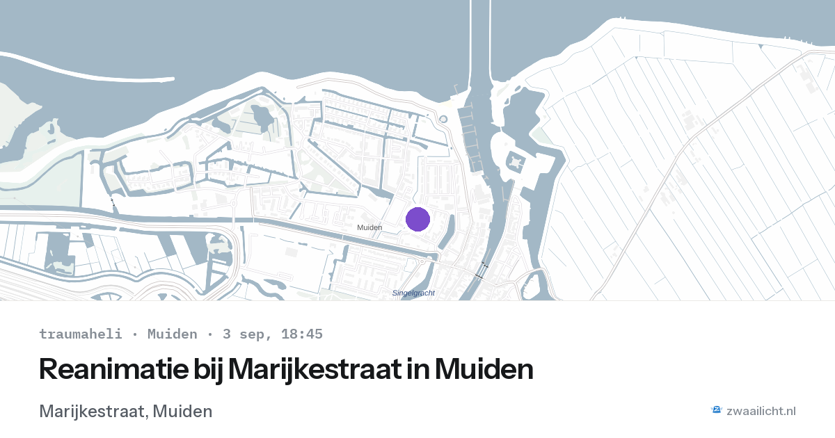 Reanimatie bij Marijkestraat in Muiden — 3 sep 2026