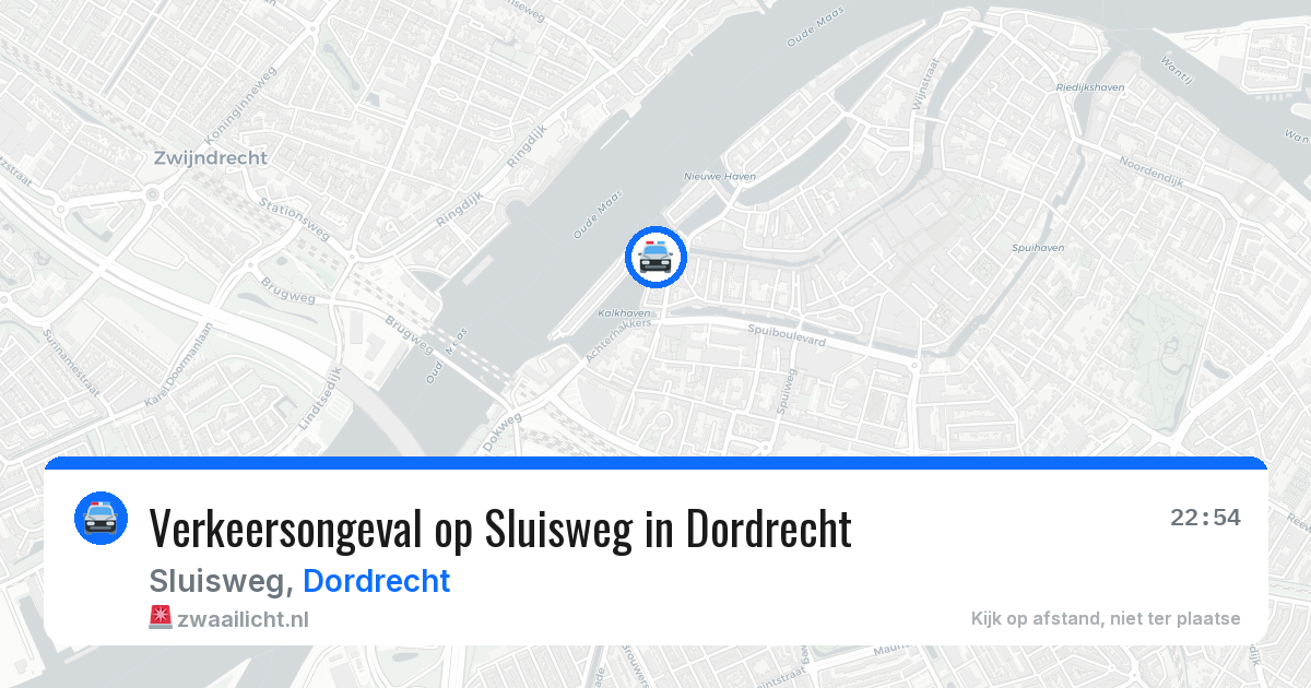 Verkeersongeval op Sluisweg in Dordrecht — 30 mrt 2026