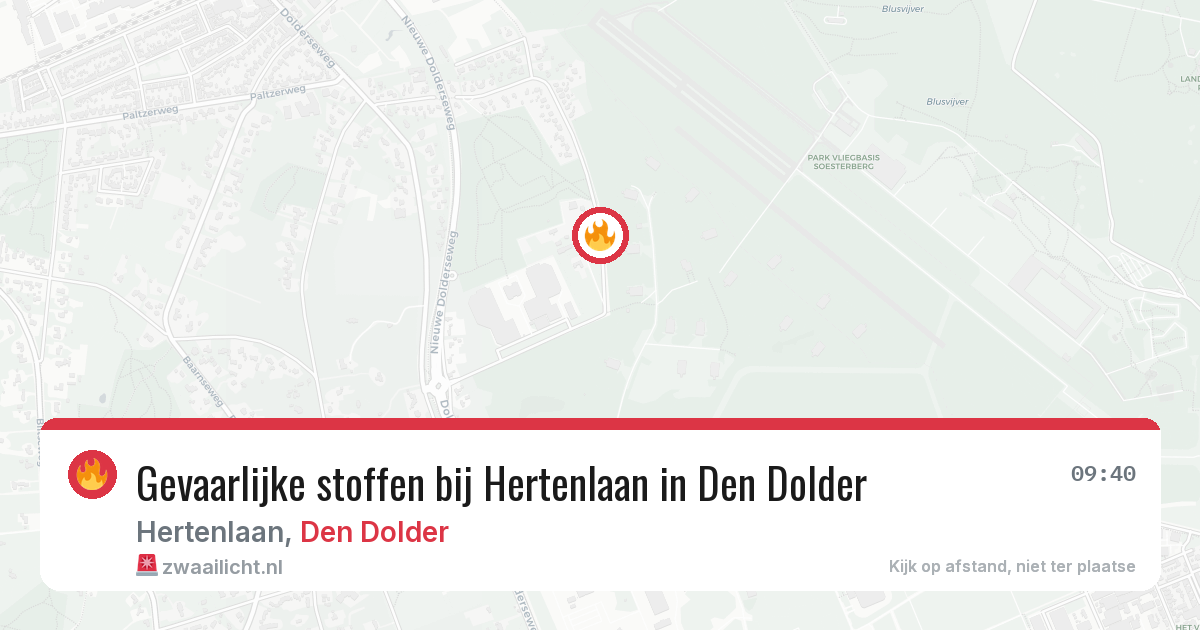 Gevaarlijke stoffen bij Hertenlaan in Den Dolder — 9 apr 2026
