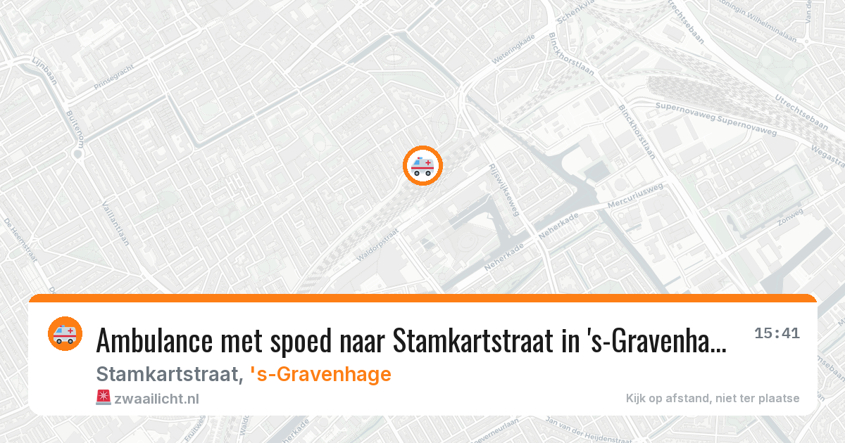 Ambulance met spoed naar Stamkartstraat in 's-Gravenhage — 2 aug 2026