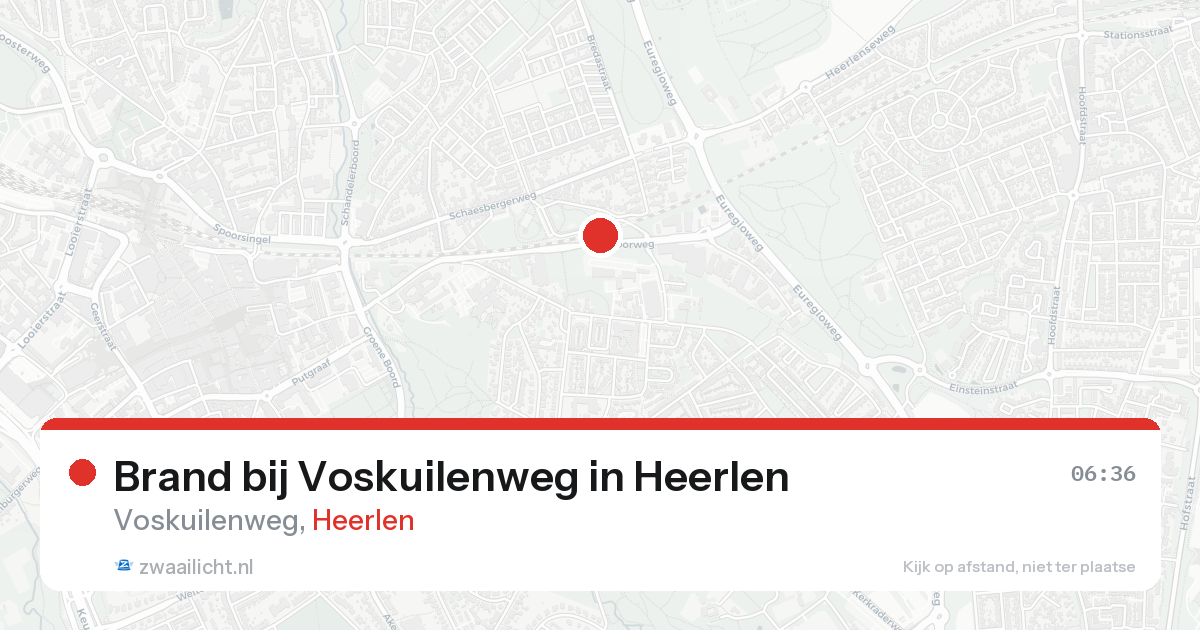 Brand bij Voskuilenweg in Heerlen — 20 aug 2026