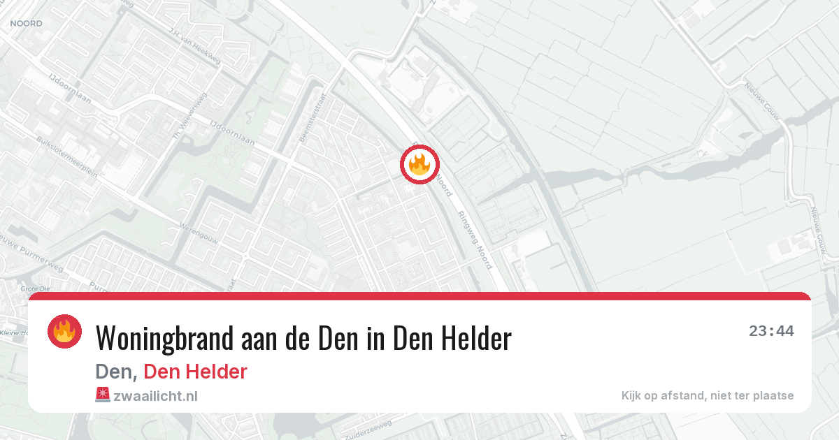 Woningbrand aan de Den in Den Helder — 6 feb 2026