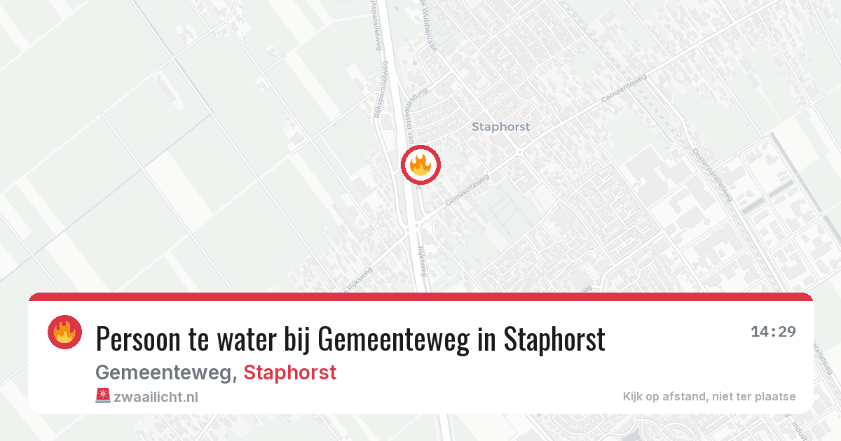 Persoon te water bij Gemeenteweg in Staphorst — 8 aug 2026