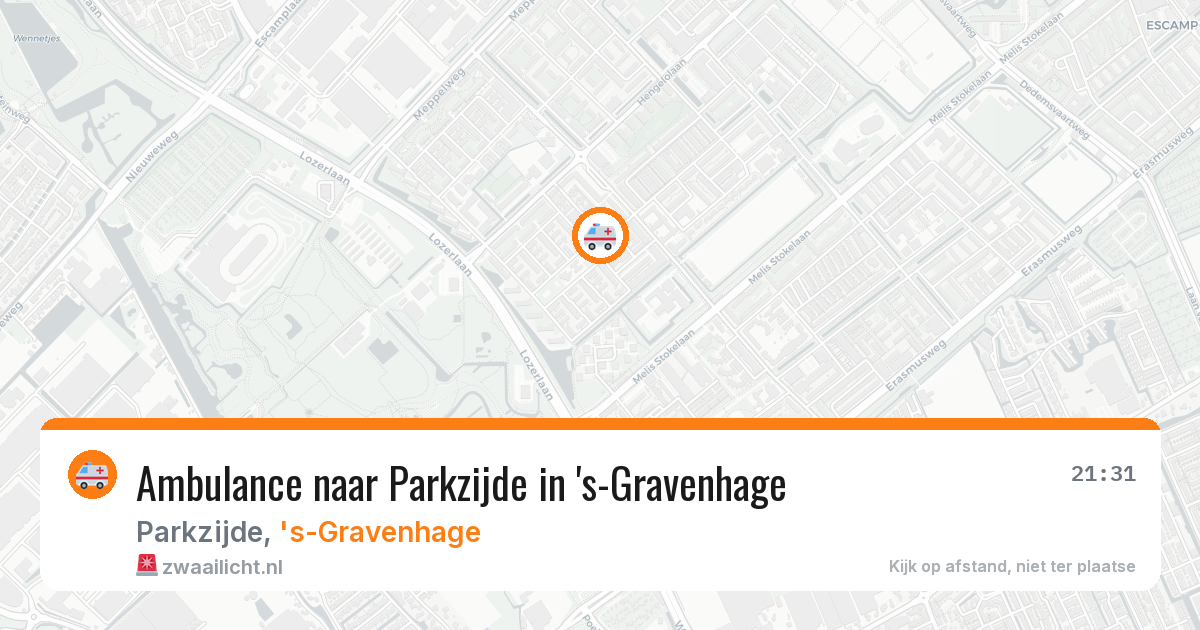Ambulance naar Parkzijde in 's-Gravenhage — 14 jun 2026