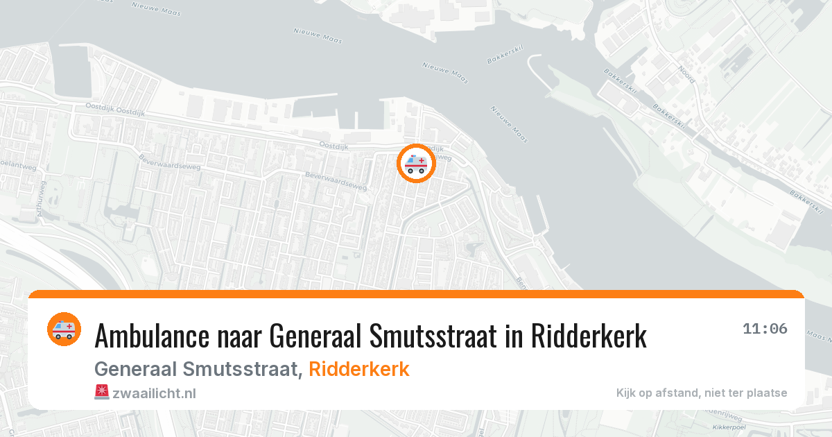 Ambulance naar Generaal Smutsstraat in Ridderkerk — 21 apr 2026