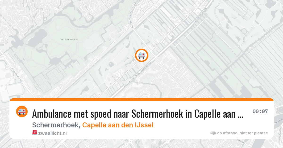Ambulance met spoed naar Schermerhoek in Capelle aan den IJssel — 22 jun 2026