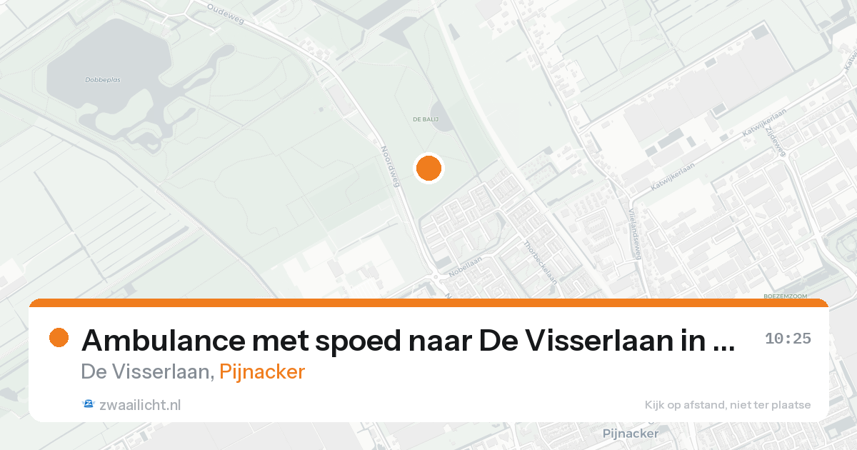 Ambulance met spoed naar De Visserlaan in Pijnacker — 17 aug 2026