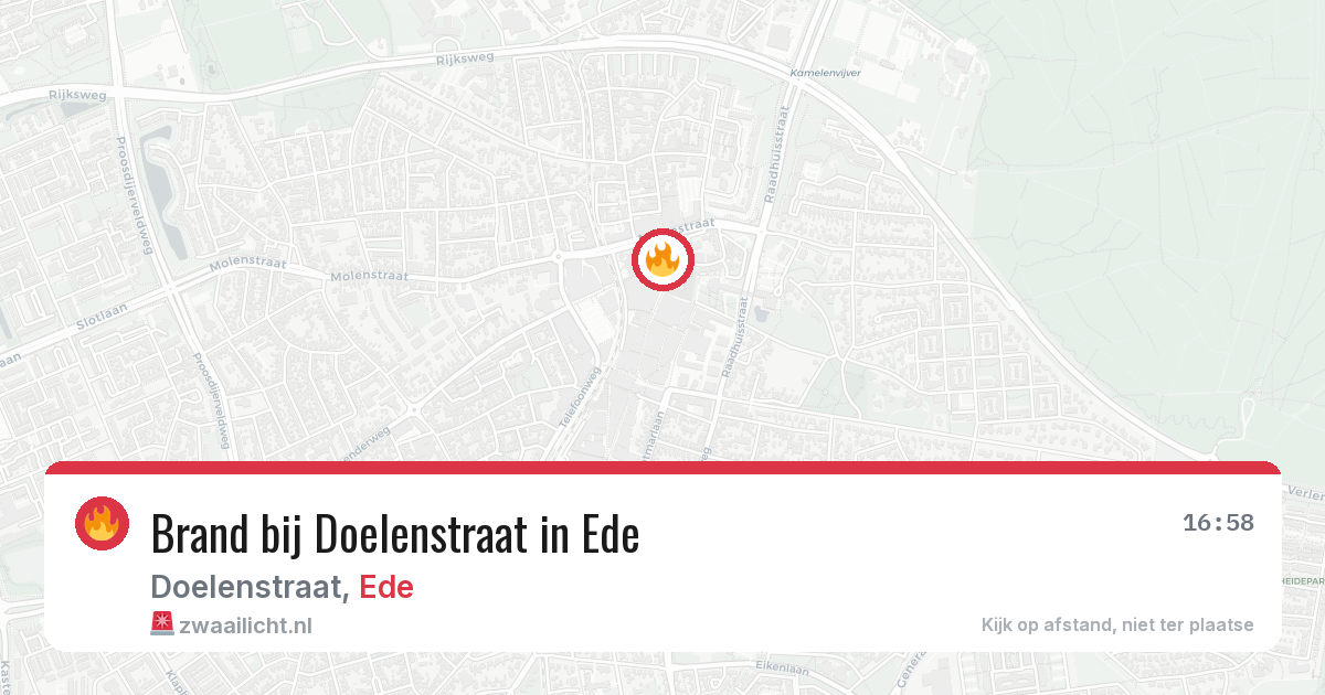 Brand bij Doelenstraat in Ede — 24 jun 2026