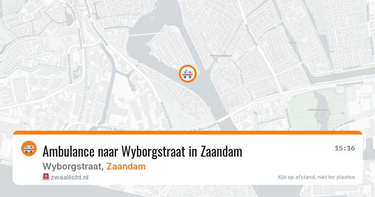 Ambulance naar Wyborgstraat in Zaandam — 9 aug 2026