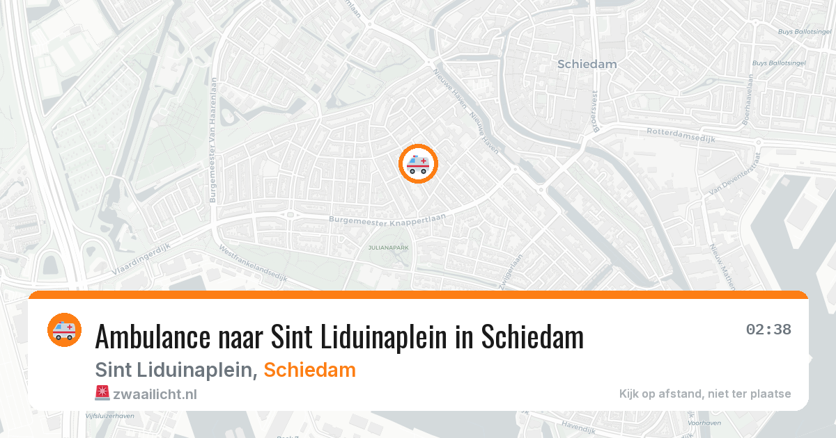 Ambulance naar Sint Liduinaplein in Schiedam — 27 mei 2026