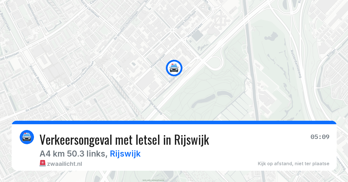 Verkeersongeval met letsel in Rijswijk — 13 aug 2026