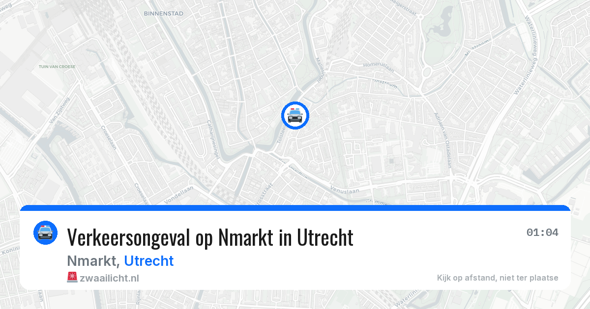 Verkeersongeval op Nmarkt in Utrecht — 24 mrt 2026