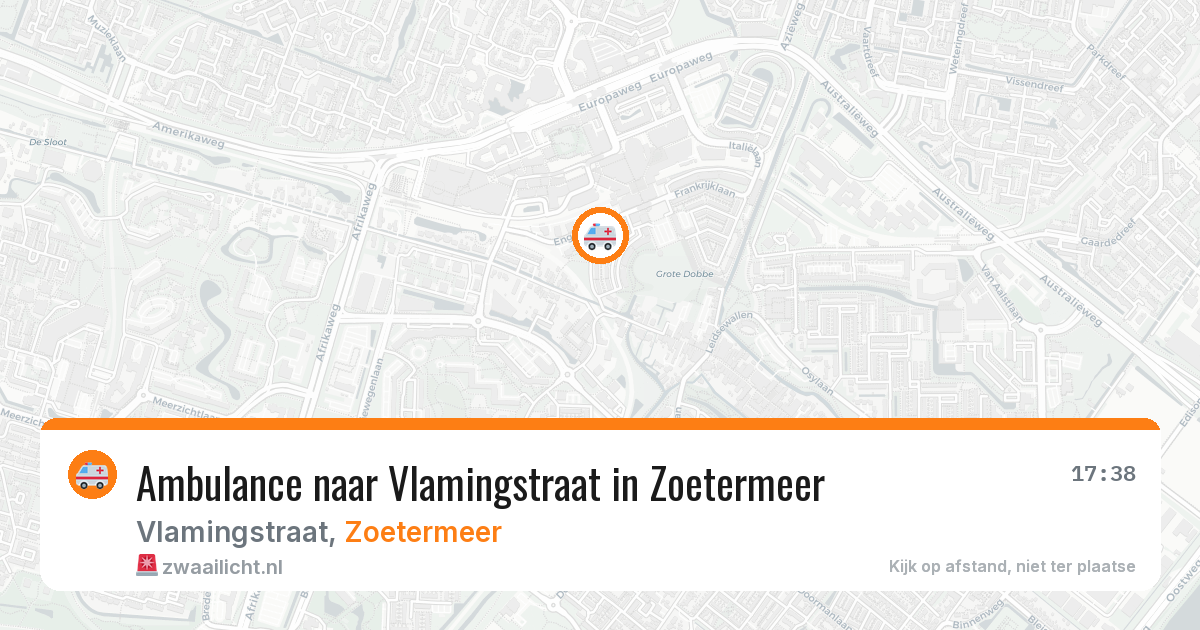 Ambulance naar Vlamingstraat in Zoetermeer — 6 jul 2026