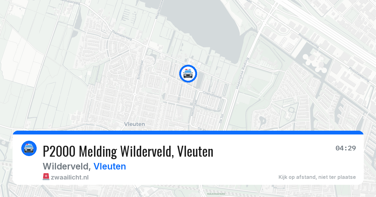 P2000 Melding Wilderveld, Vleuten — 30 jun 2026