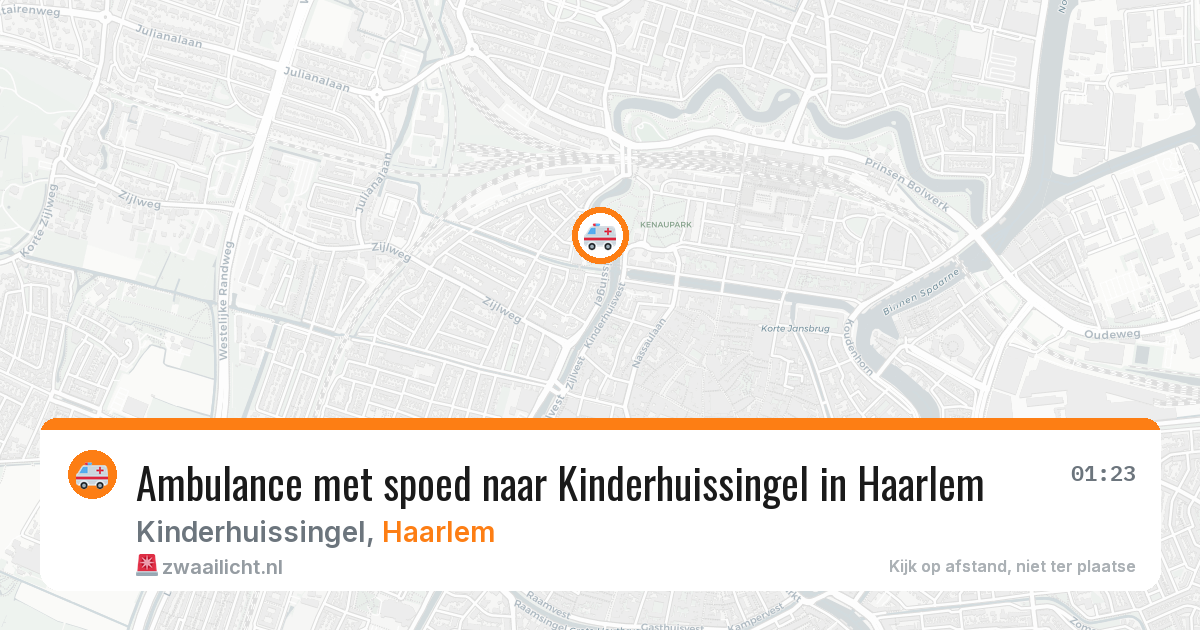 Ambulance met spoed naar Kinderhuissingel in Haarlem — 12 jul 2026