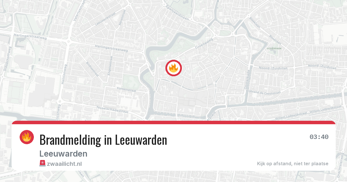 Brandmelding in Leeuwarden — 6 aug 2026