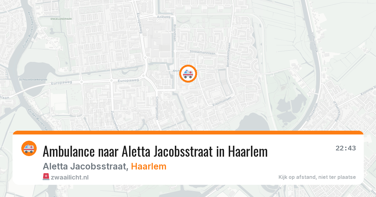 Ambulance naar Aletta Jacobsstraat in Haarlem — 24 mrt 2026