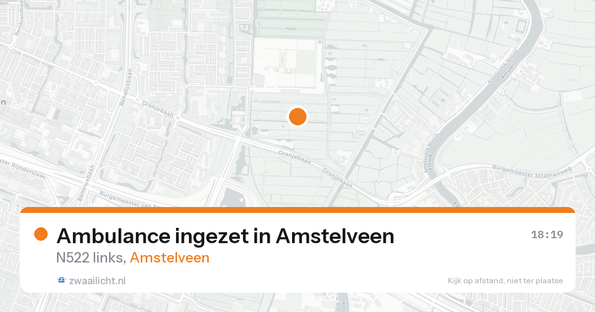 Ambulance ingezet in Amstelveen — 24 aug 2026