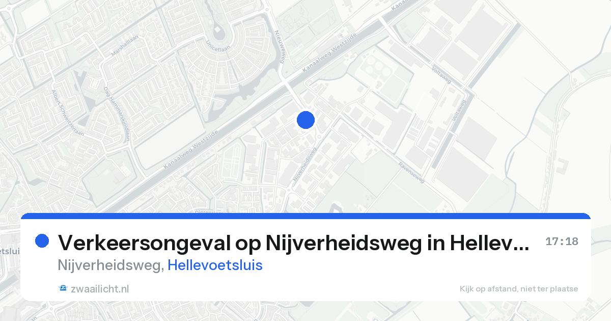 Verkeersongeval op Nijverheidsweg in Hellevoetsluis — 18 aug 2026