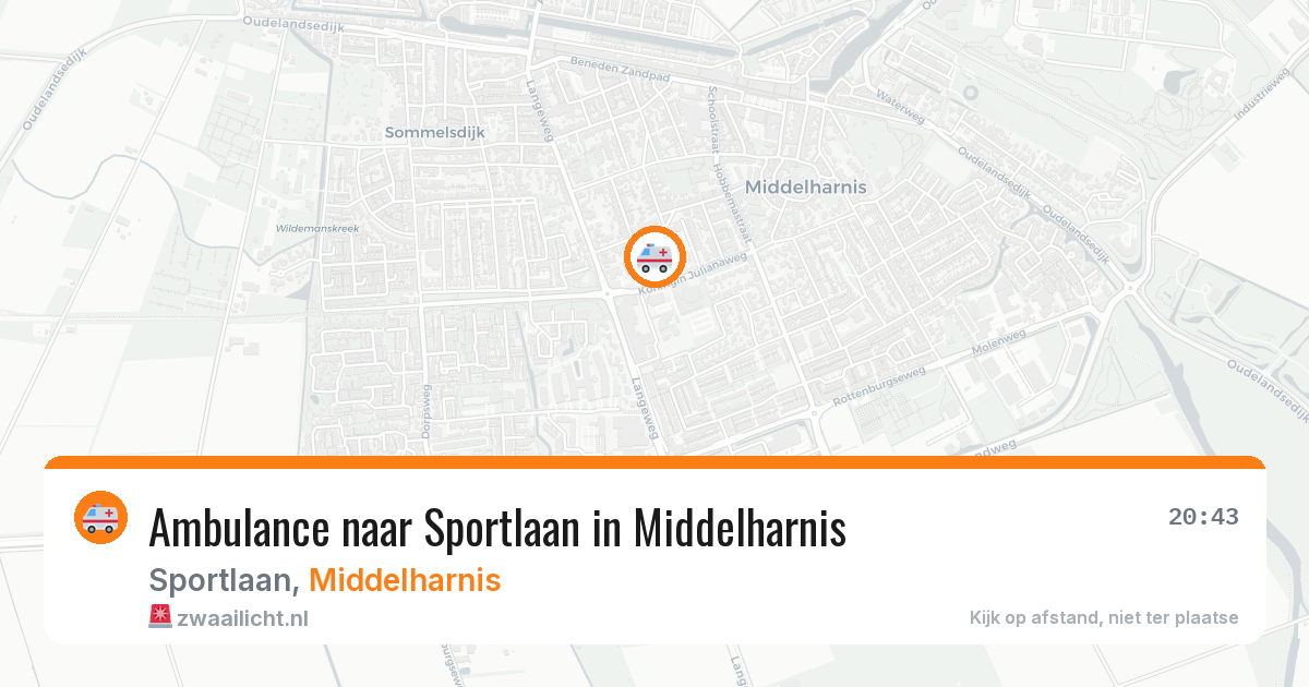 Ambulance naar Sportlaan in Middelharnis — 8 apr 2026