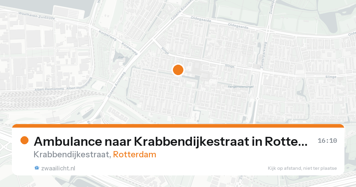 Ambulance naar Krabbendijkestraat in Rotterdam — 7 jul 2026