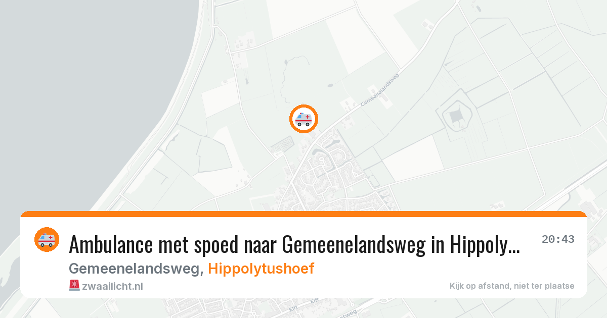 Ambulance met spoed naar Gemeenelandsweg in Hippolytushoef — 19 jun 2026