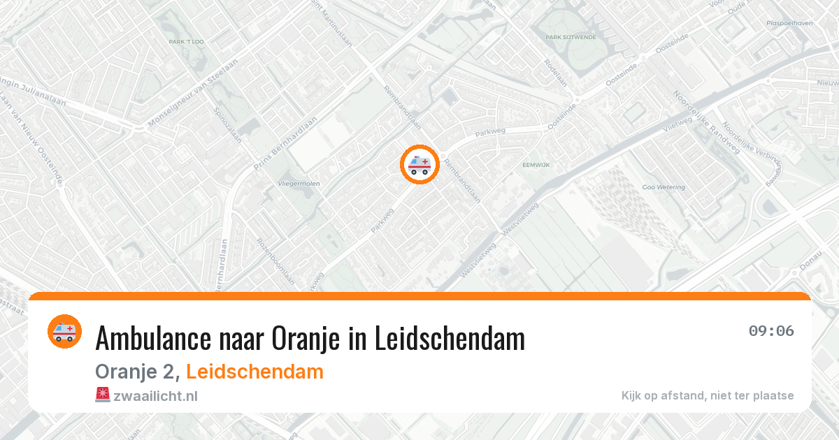 Ambulance naar Oranje in Leidschendam — 12 aug 2026