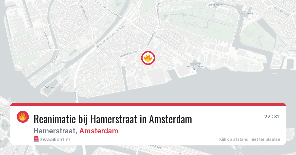 Reanimatie bij Hamerstraat in Amsterdam — 21 jul 2026