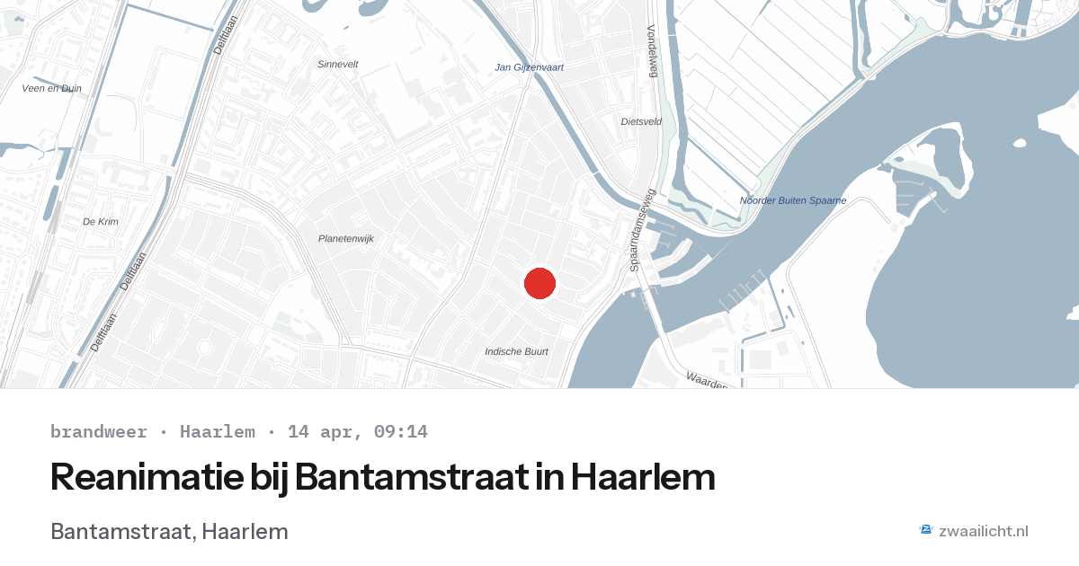 Reanimatie bij Bantamstraat in Haarlem — 14 apr 2026