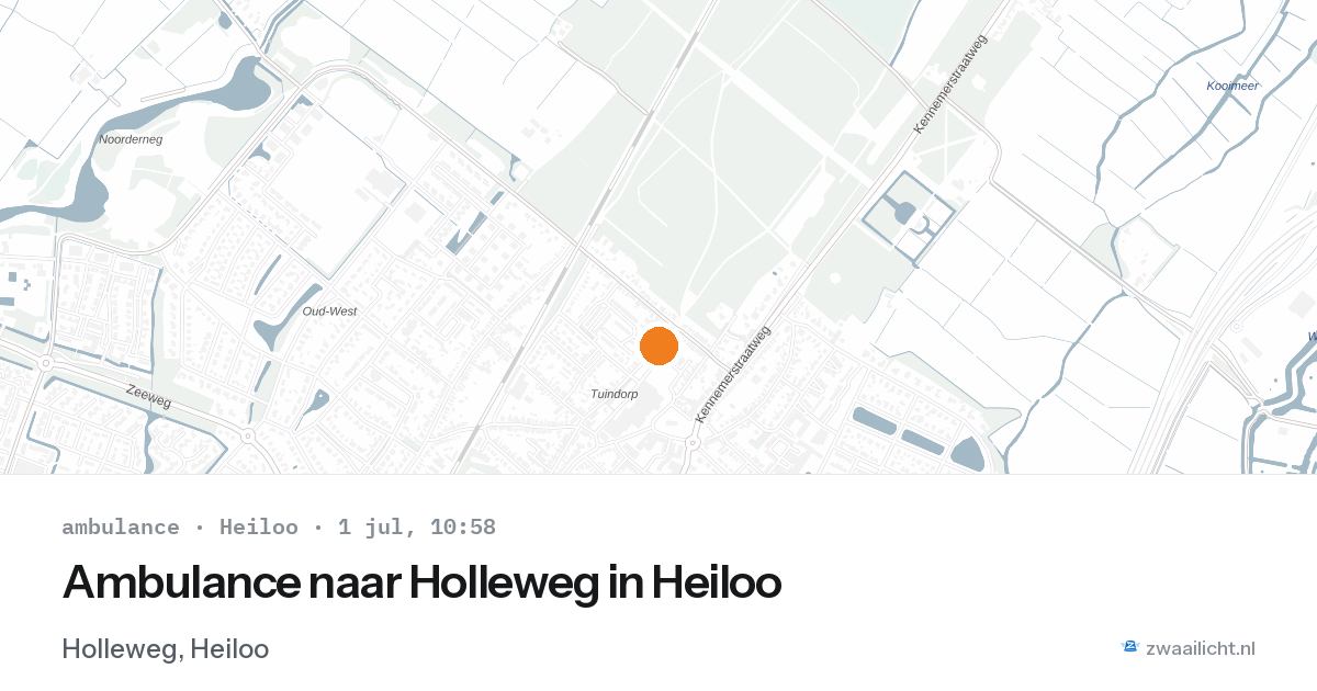 Ambulance naar Holleweg in Heiloo — 1 jul 2026