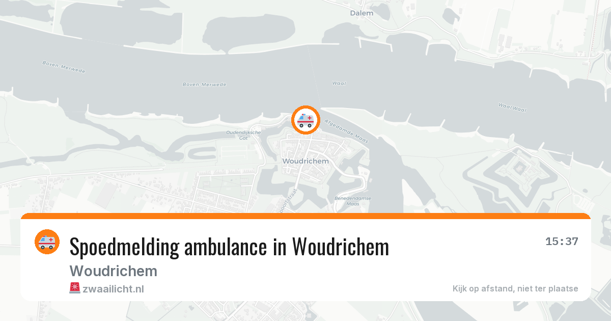Spoedmelding ambulance in Woudrichem — 24 mei 2026