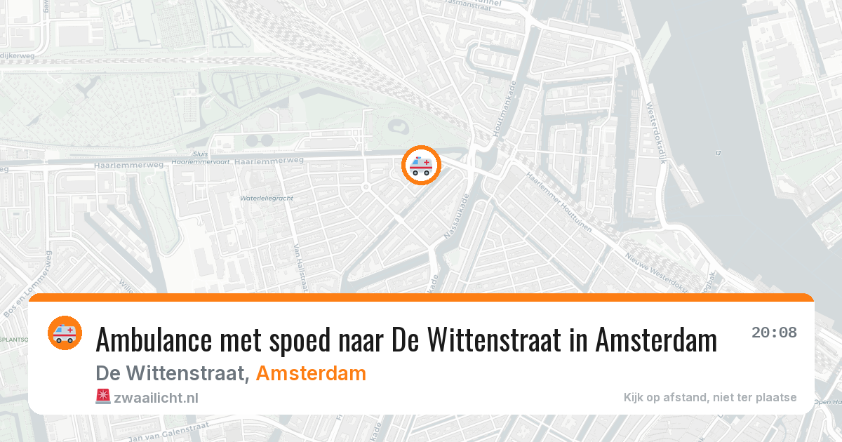 Ambulance met spoed naar De Wittenstraat in Amsterdam — 22 apr 2026