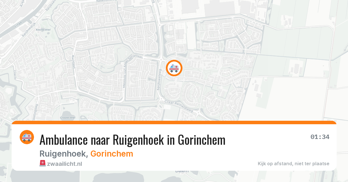 Ambulance naar Ruigenhoek in Gorinchem — 13 mei 2026