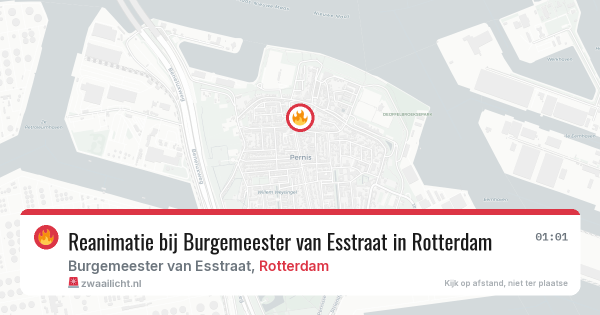 Reanimatie bij Burgemeester van Esstraat in Rotterdam — 19 mrt 2026