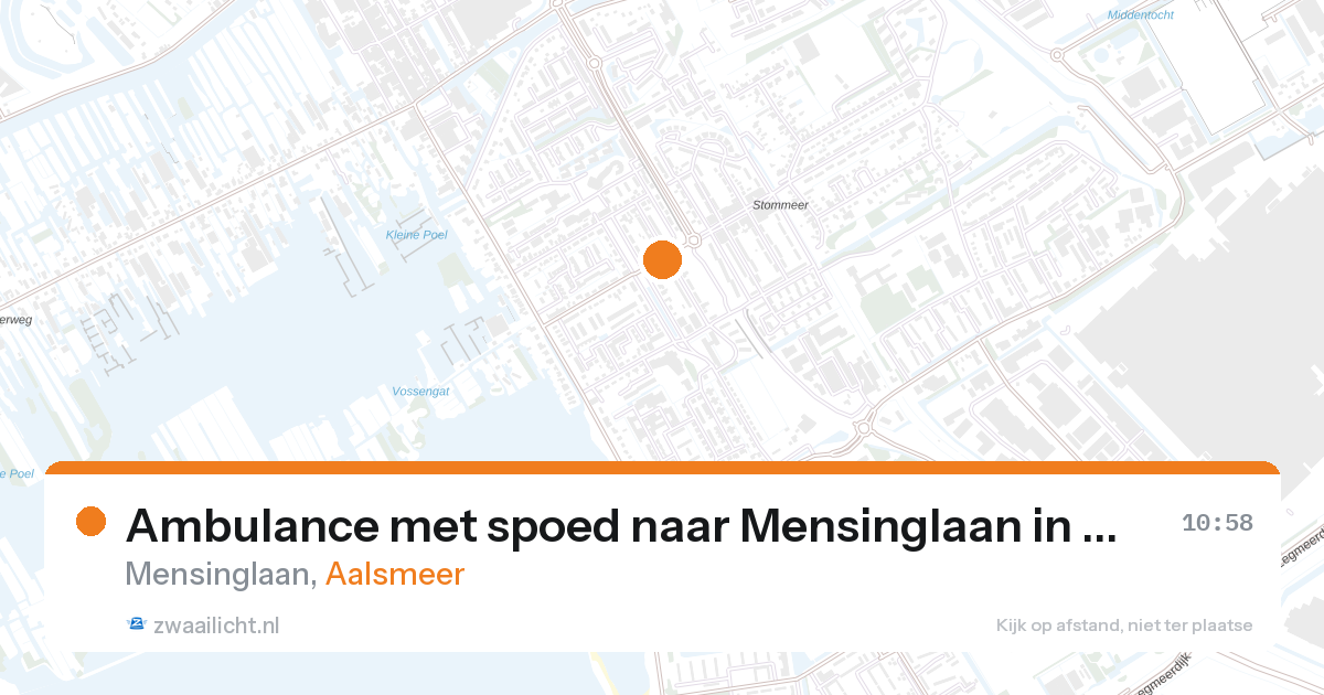Ambulance met spoed naar Mensinglaan in Aalsmeer — 28 aug 2026
