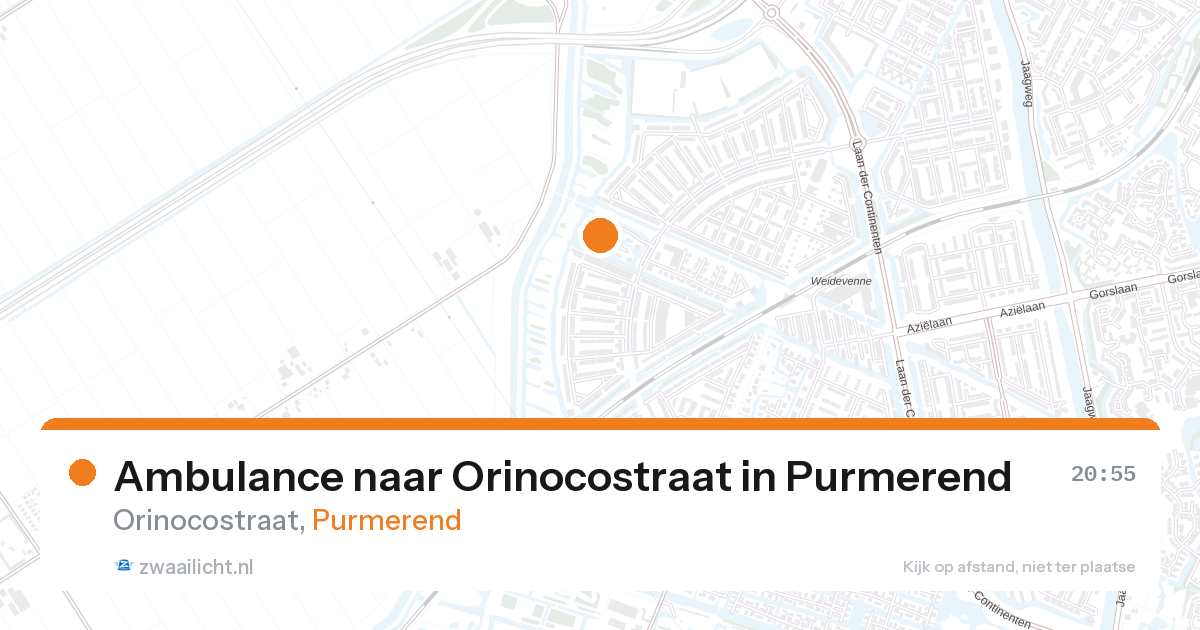 Ambulance naar Orinocostraat in Purmerend — 28 aug 2026