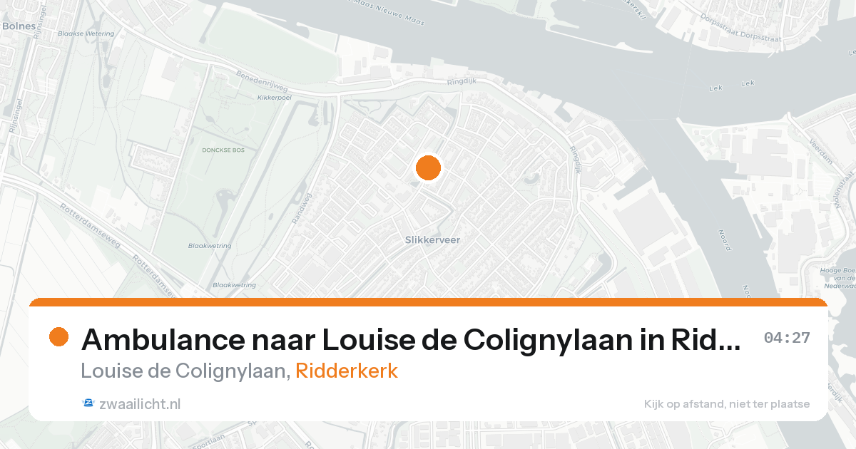 Ambulance naar Louise de Colignylaan in Ridderkerk — 6 jul 2026