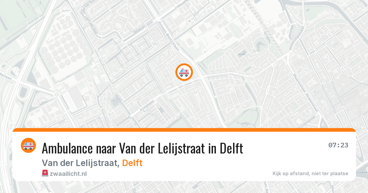Ambulance naar Van der Lelijstraat in Delft — 14 aug 2026
