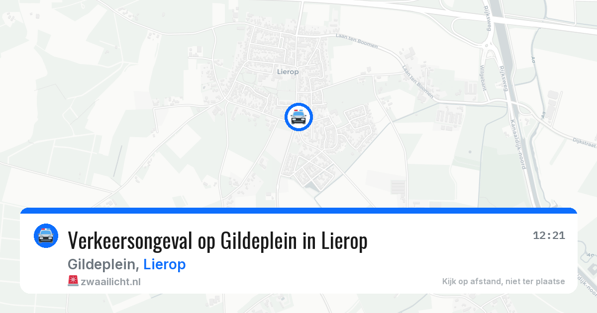 Verkeersongeval op Gildeplein in Lierop — 24 mrt 2026