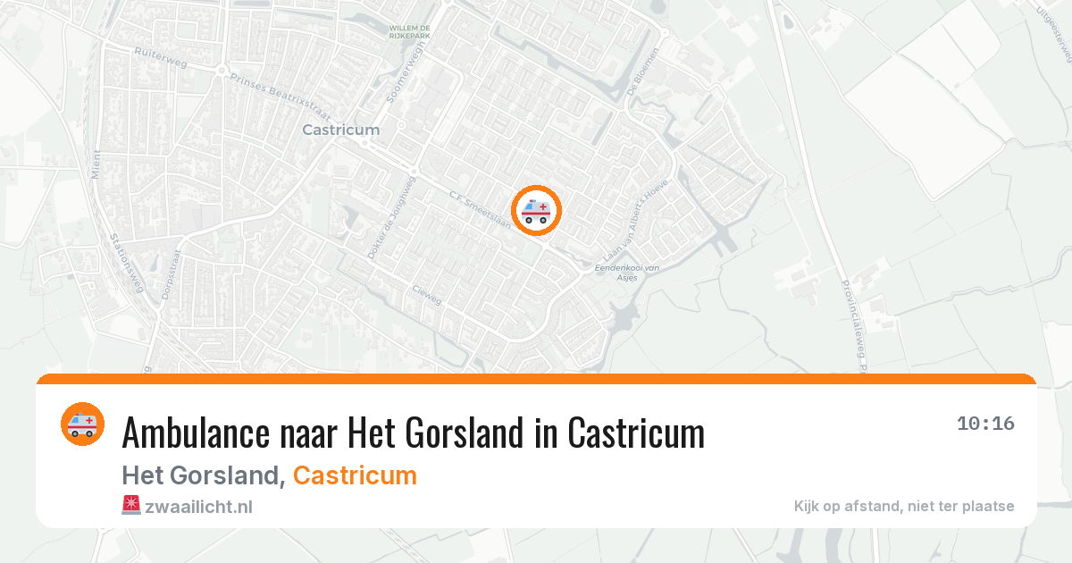 Ambulance naar Het Gorsland in Castricum — 1 jul 2026