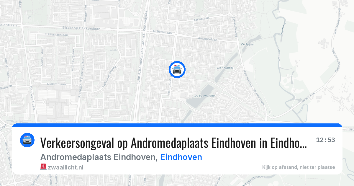 Verkeersongeval op Andromedaplaats Eindhoven in Eindhoven — 15 jul 2026