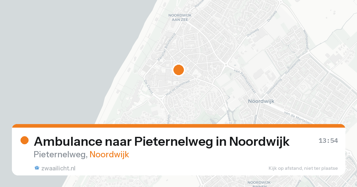 Ambulance naar Pieternelweg in Noordwijk — 23 aug 2026