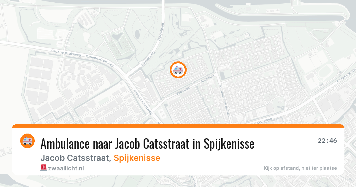 Ambulance naar Jacob Catsstraat in Spijkenisse — 13 jun 2026