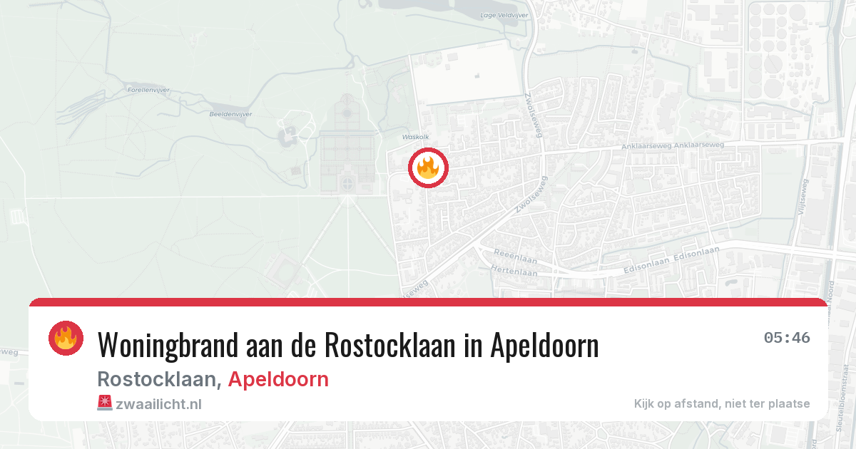 Woningbrand aan de Rostocklaan in Apeldoorn — 26 jul 2026