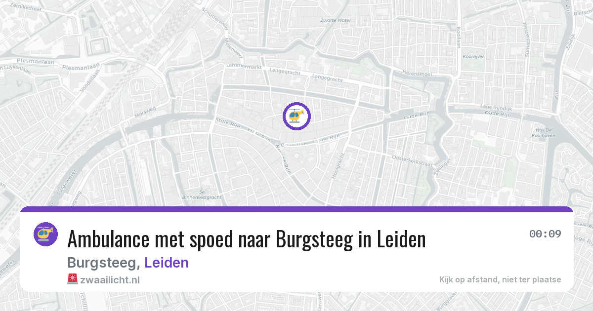 Ambulance met spoed naar Burgsteeg in Leiden — 1 jul 2026